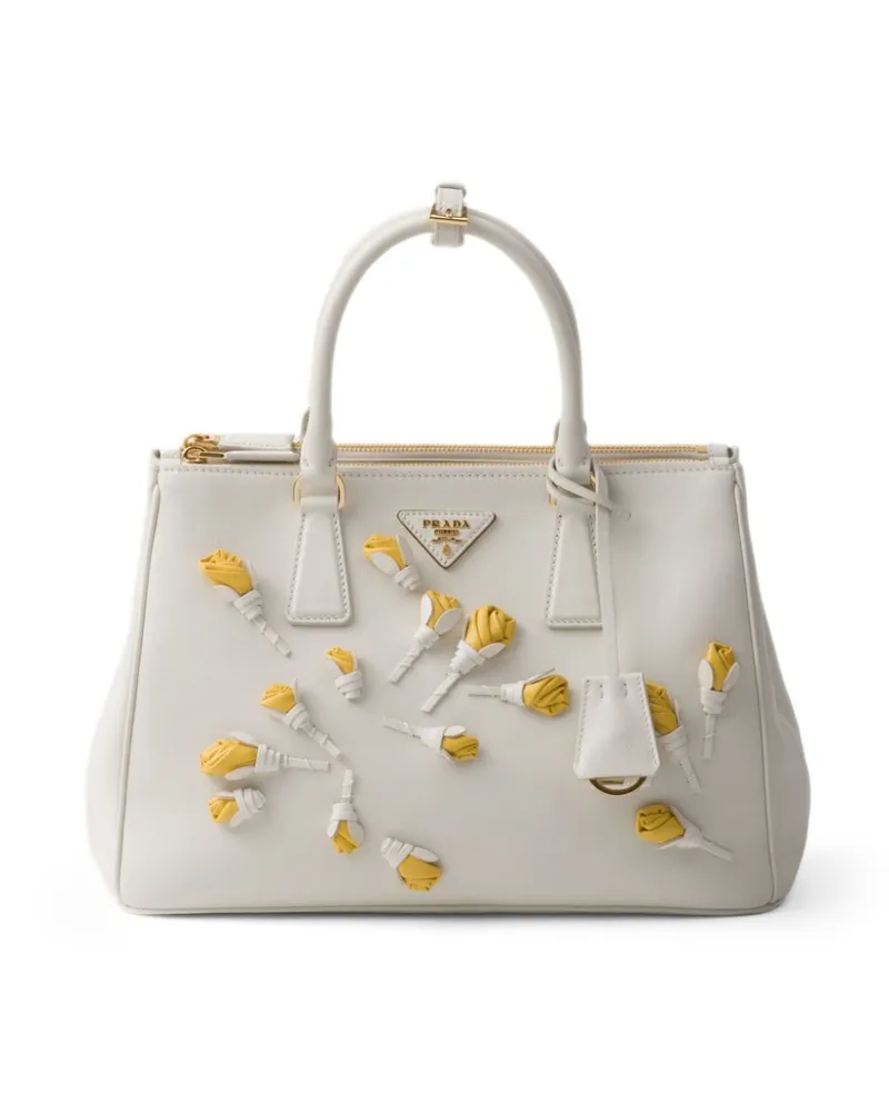 Prada Große Galleria Handtasche - Weiß Weiß