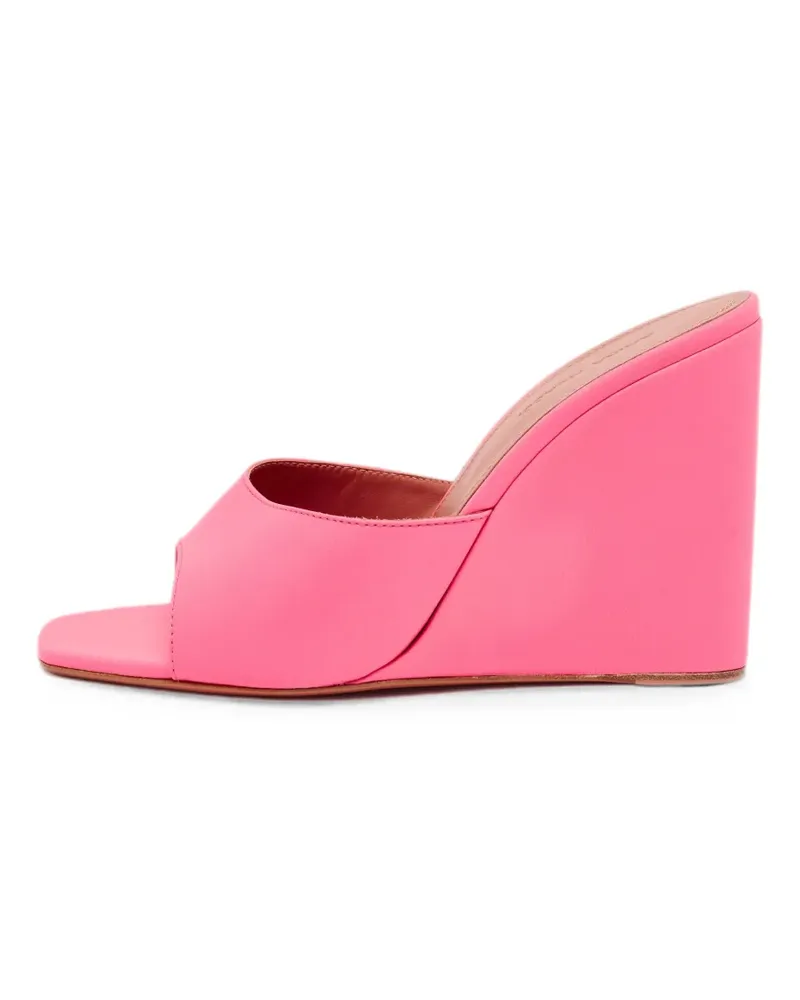 Amina Muaddi Lupita Wedge-Sandalen - Rosa Rosa