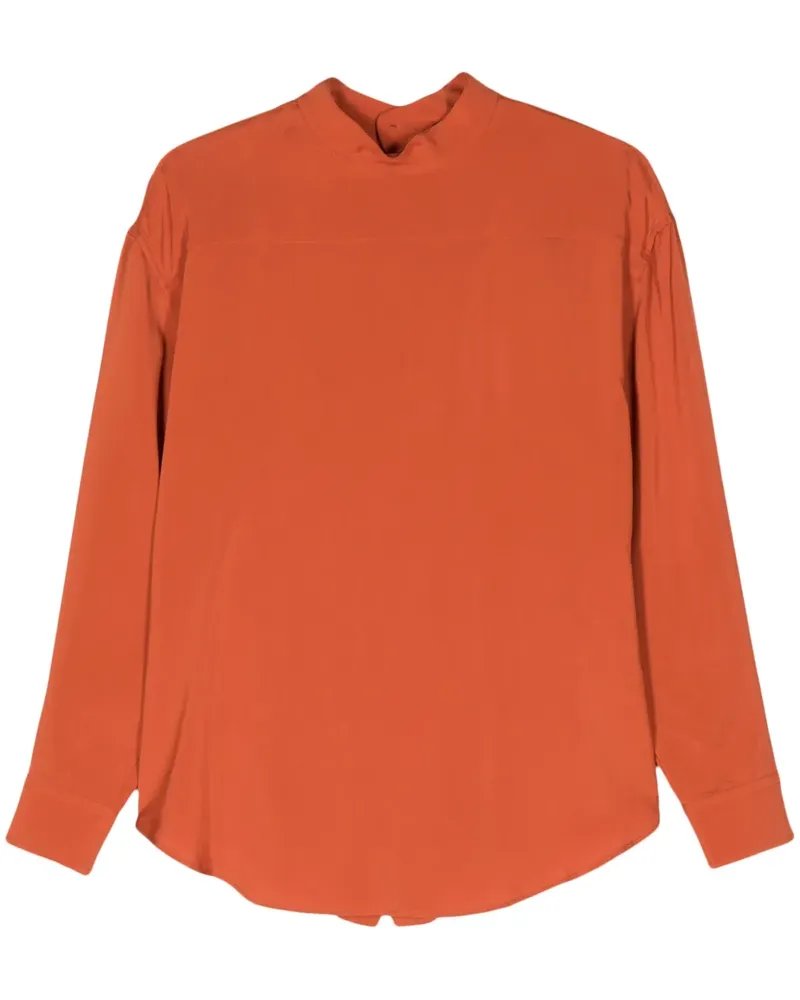 Colville Kreppbluse mit Schnürung - Orange Orange