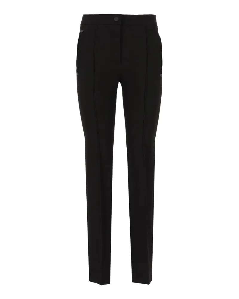 Moncler Slim-Fit-Hose mit Logo-Patch - Schwarz Schwarz