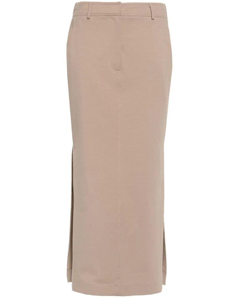 Brunello Cucinelli Midirock aus Jersey - Braun Braun