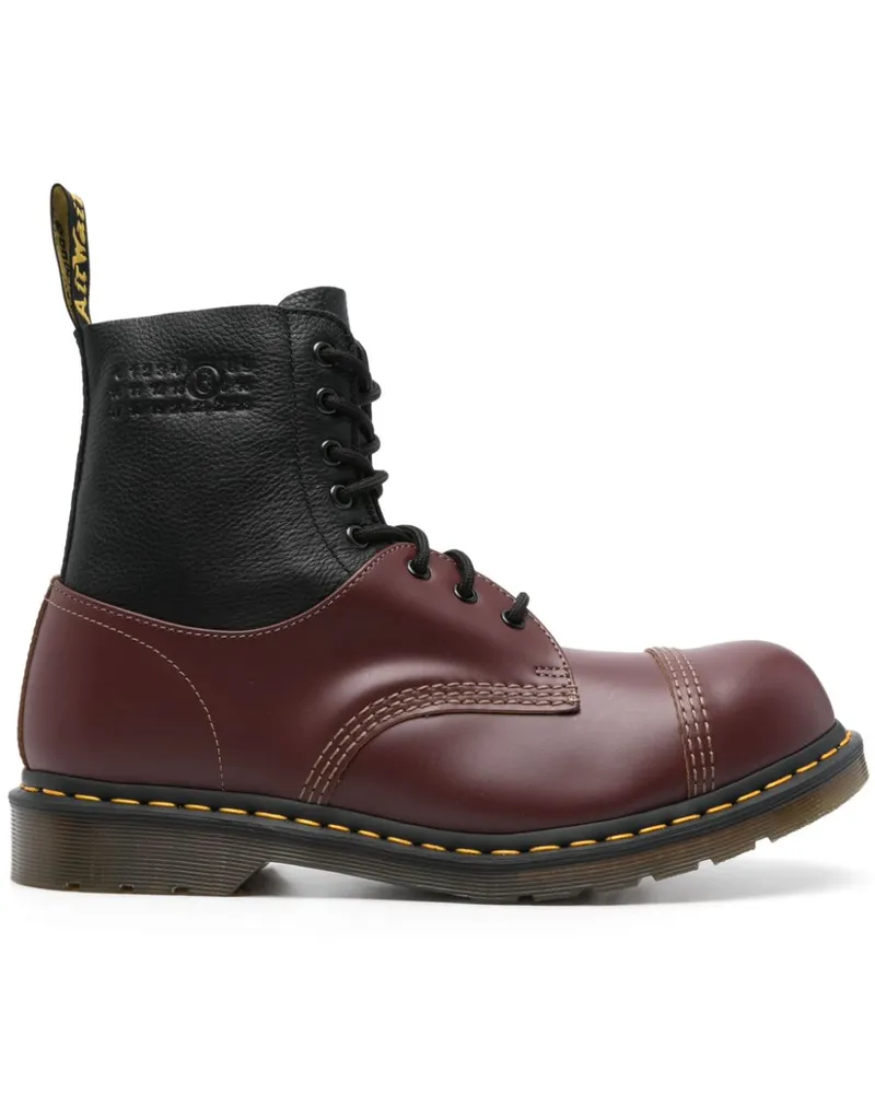 Maison Margiela x Dr. Martens Stiefeletten in Colour-Block-Optik - Rot Rot