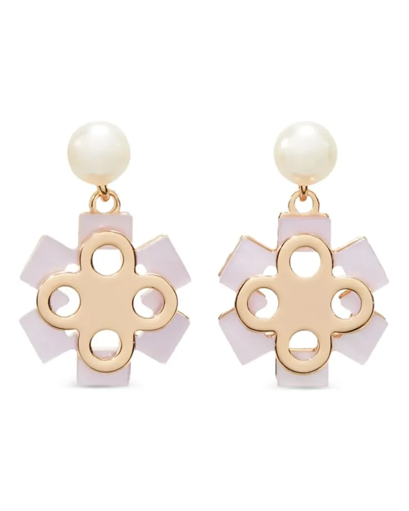 Tory Burch Forget Me Not Ohrringe mit Perlen - Gold Gold