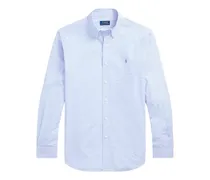 Kariertes Button-down-Hemd - Blau