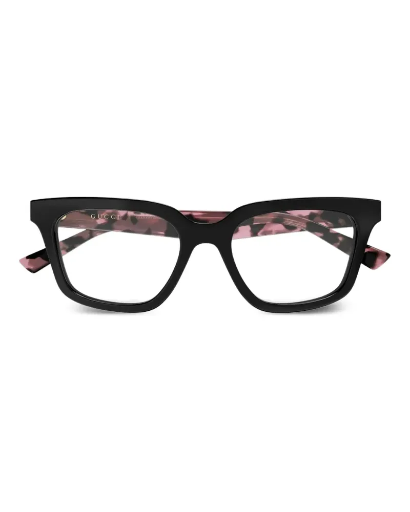 Gucci tortoiseshell-effect logo-plaque glasses - Schwarz Schwarz