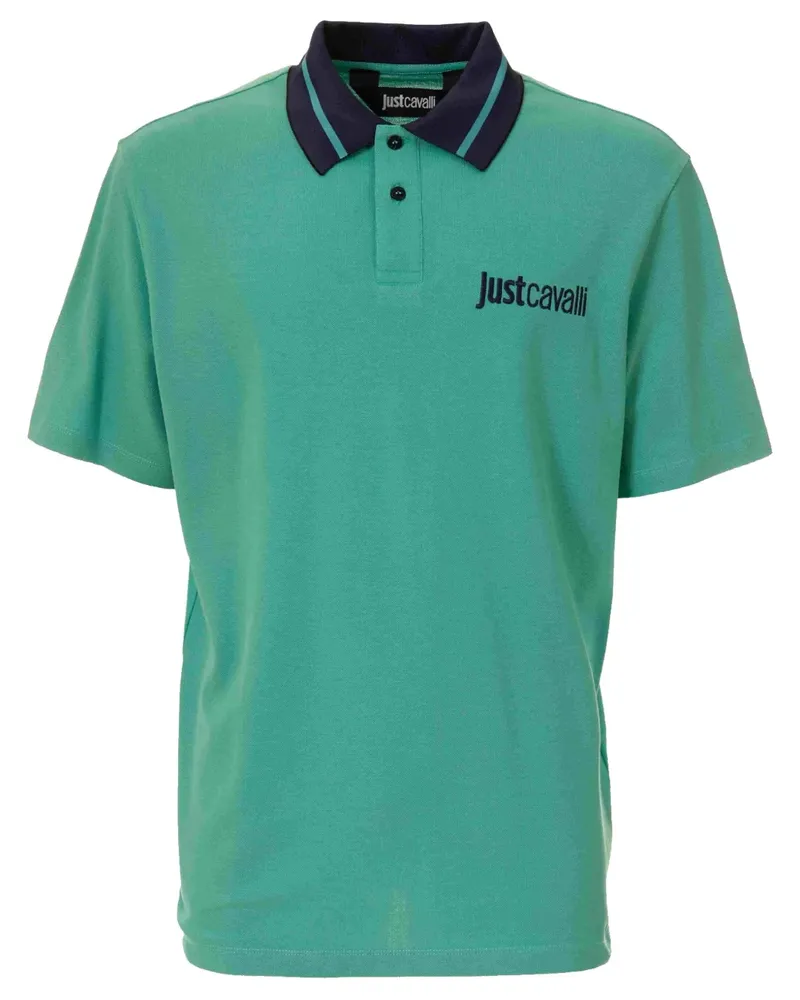 Just Cavalli Poloshirt mit Logo-Stickerei - Grün Grün