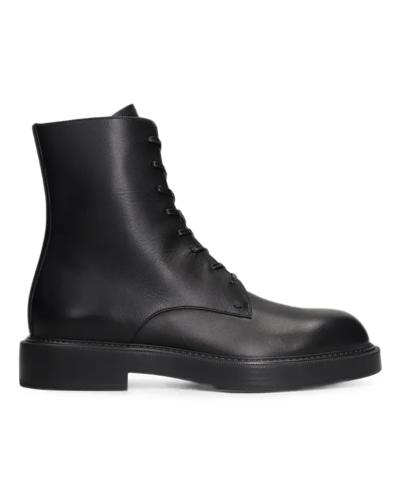 Emporio Armani lace-up leather boots - Schwarz Schwarz