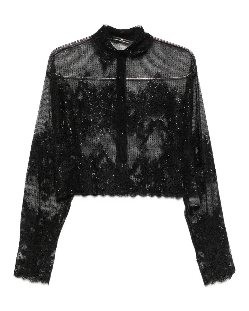 Ermanno Scervino sequin-embellished buttoned shirt - Schwarz Schwarz