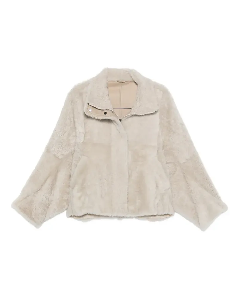 Brunello Cucinelli shearling jacket - Nude Nude