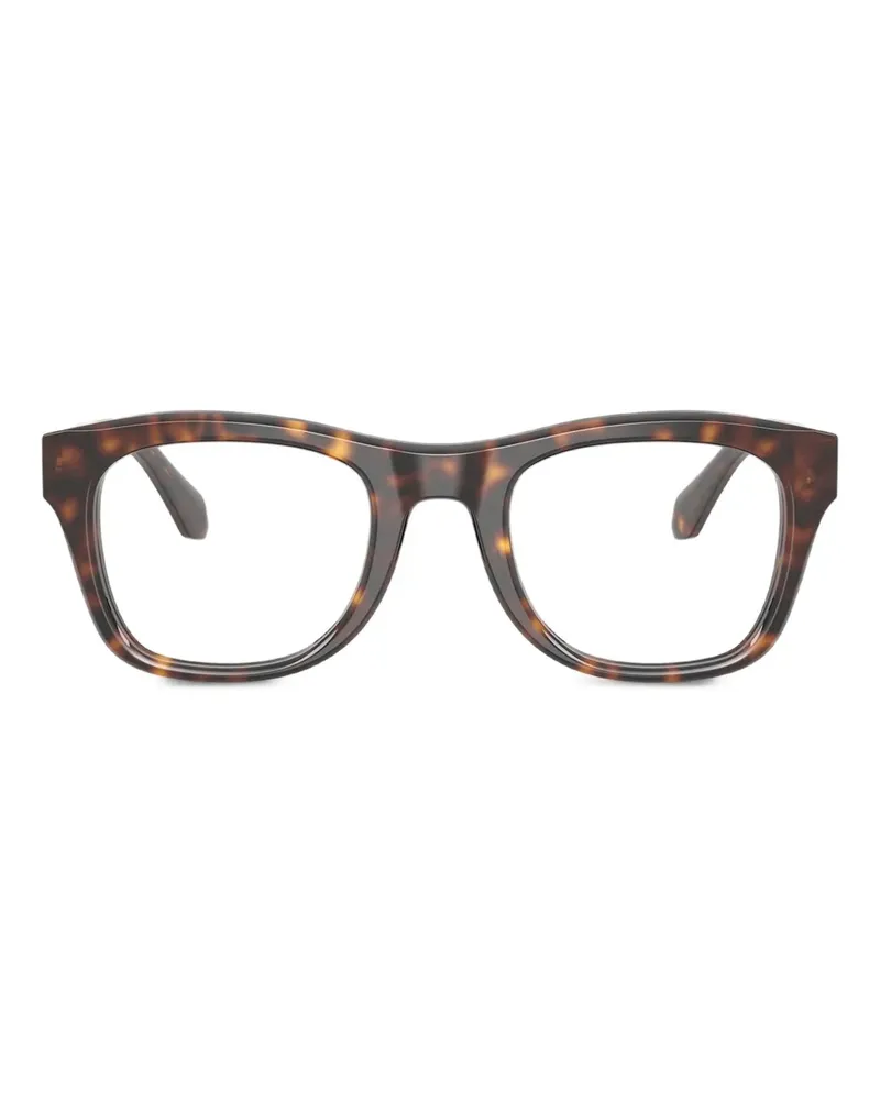 Giorgio Armani Eckige Sonnenbrille in Schildpattoptik - Braun Braun