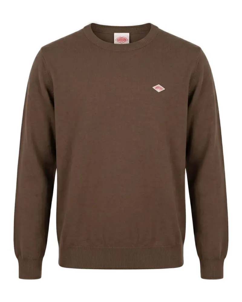 Danton Pullover mit Logo-Patch - Braun Braun