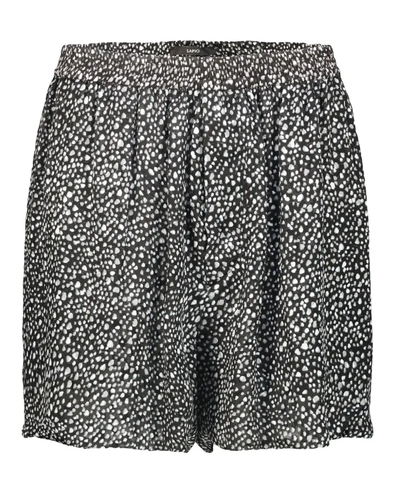 Sapio N.º devoré-effect shorts - Schwarz Schwarz