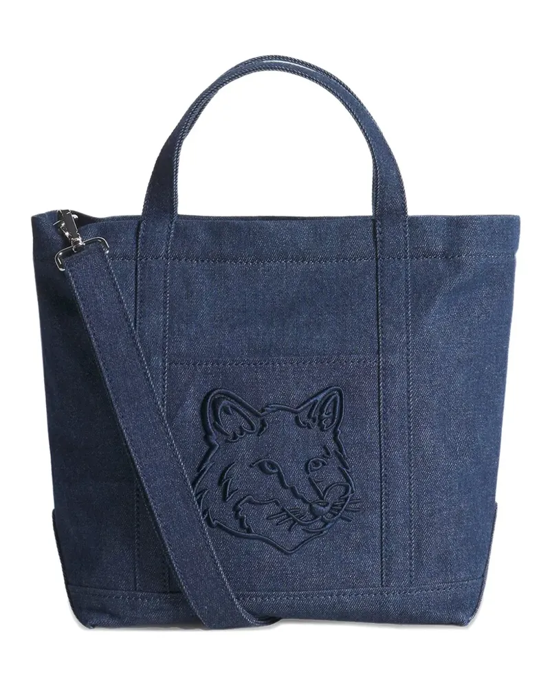 Kitsuné small Fox Head tote bag - Blau Blau
