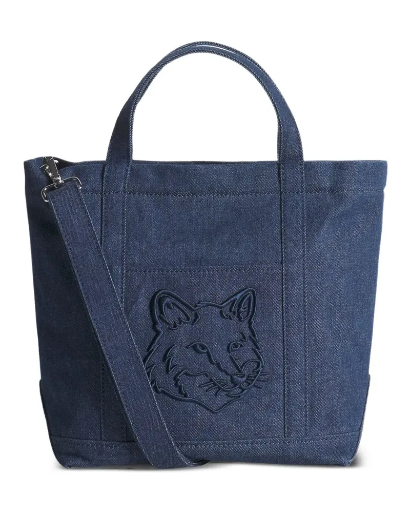 Kitsuné Kleine Fox Head Tote Bag - Blau Blau