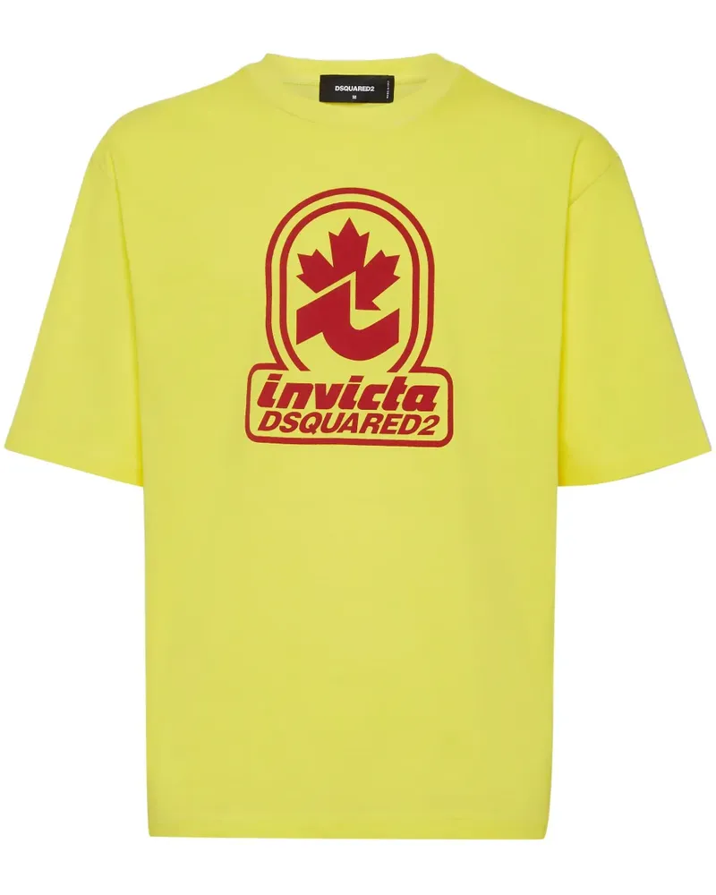 Dsquared2 T-Shirt mit Logo-Print - Gelb Gelb