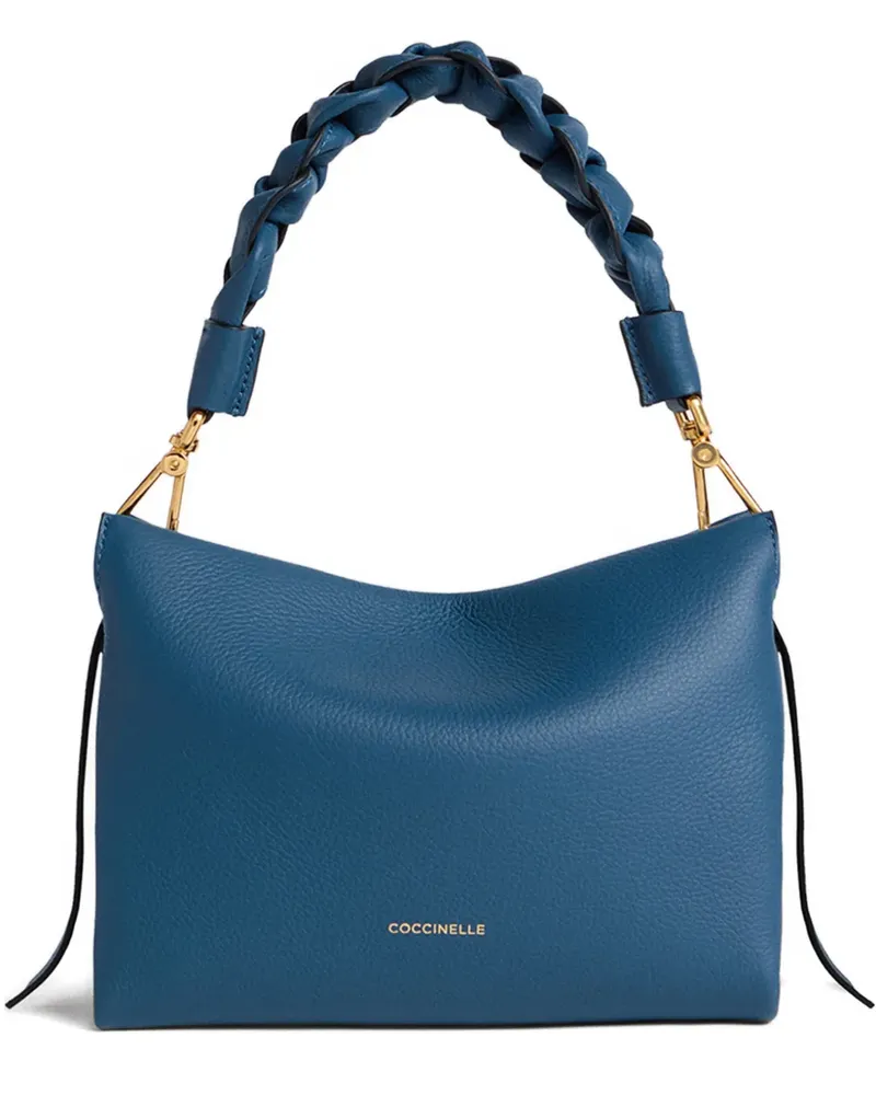 Coccinelle Kleine Boheme Schultertasche mit geflochtenem Riemen - Blau Blau