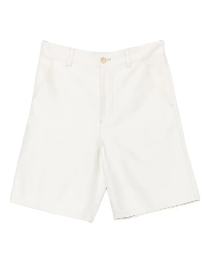 A.P.C. belt-loops patch-pockets shorts - Nude Nude