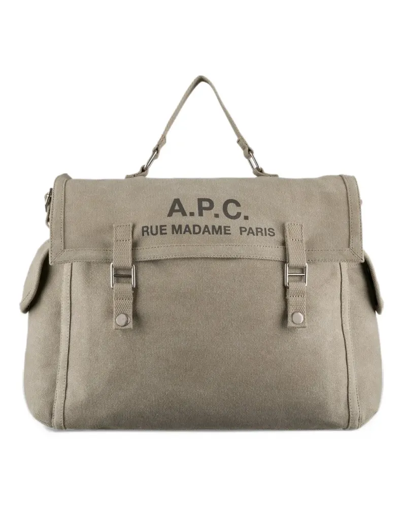 A.P.C. Kuriertasche mit Schnallen - Grün Grün