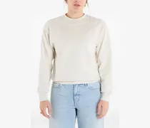 Sweatshirt mit Logo-Stickerei - Nude