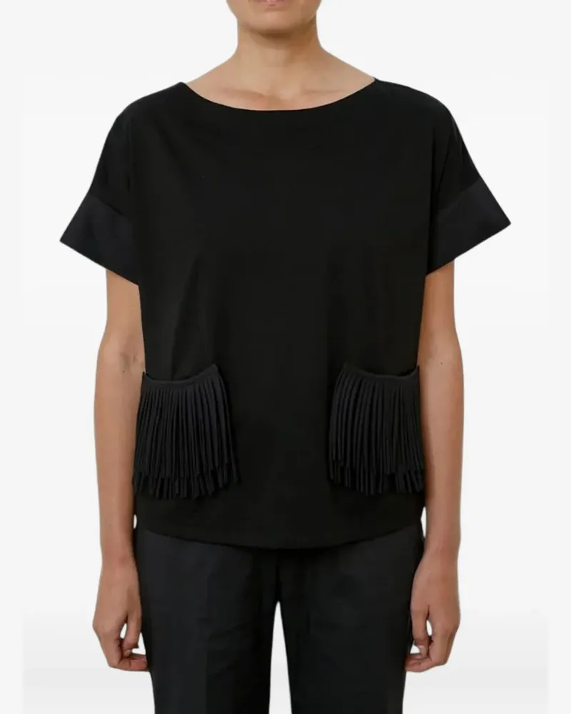 MEIMEIJ T-Shirt aus Baumwolle - Schwarz Schwarz