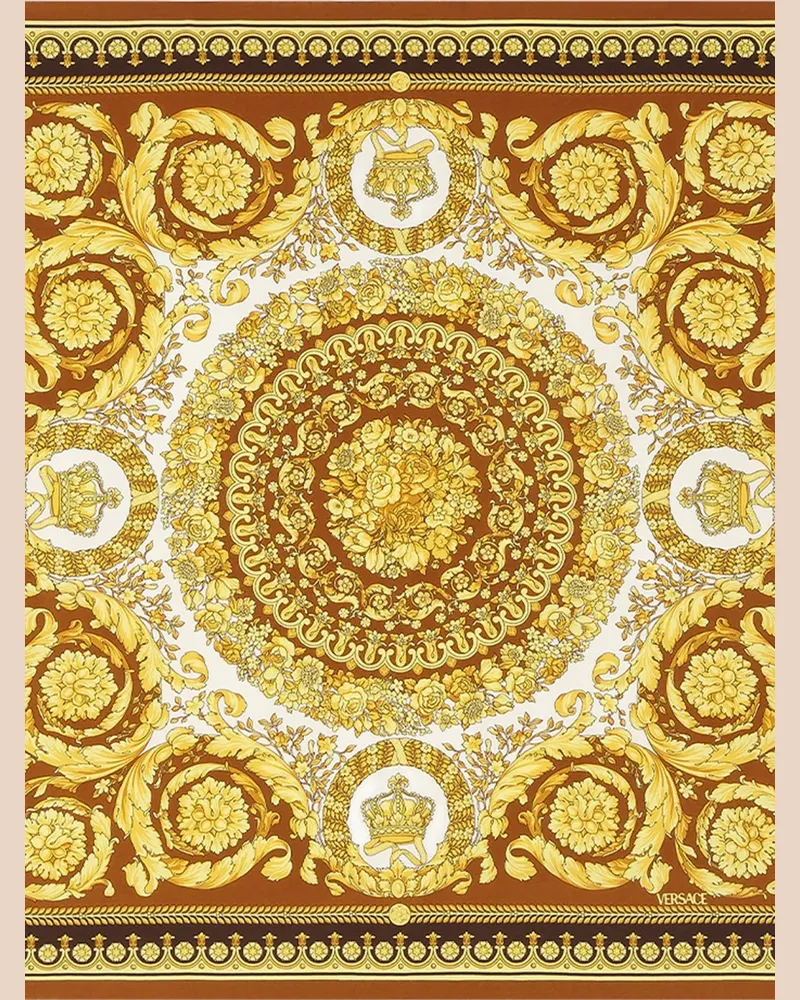 Versace Schal mit Barocco-Print - Gelb Gelb