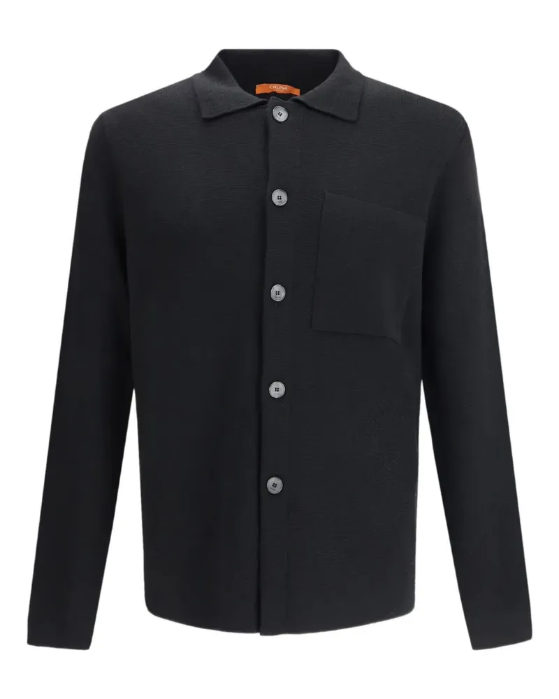 CRUNA Cardigan mit geknöpfter Tasche - Schwarz Schwarz