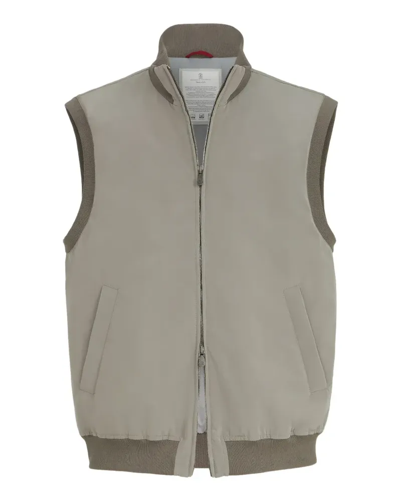Brunello Cucinelli bonded nylon vest with Thermore® padding - Grau Grau