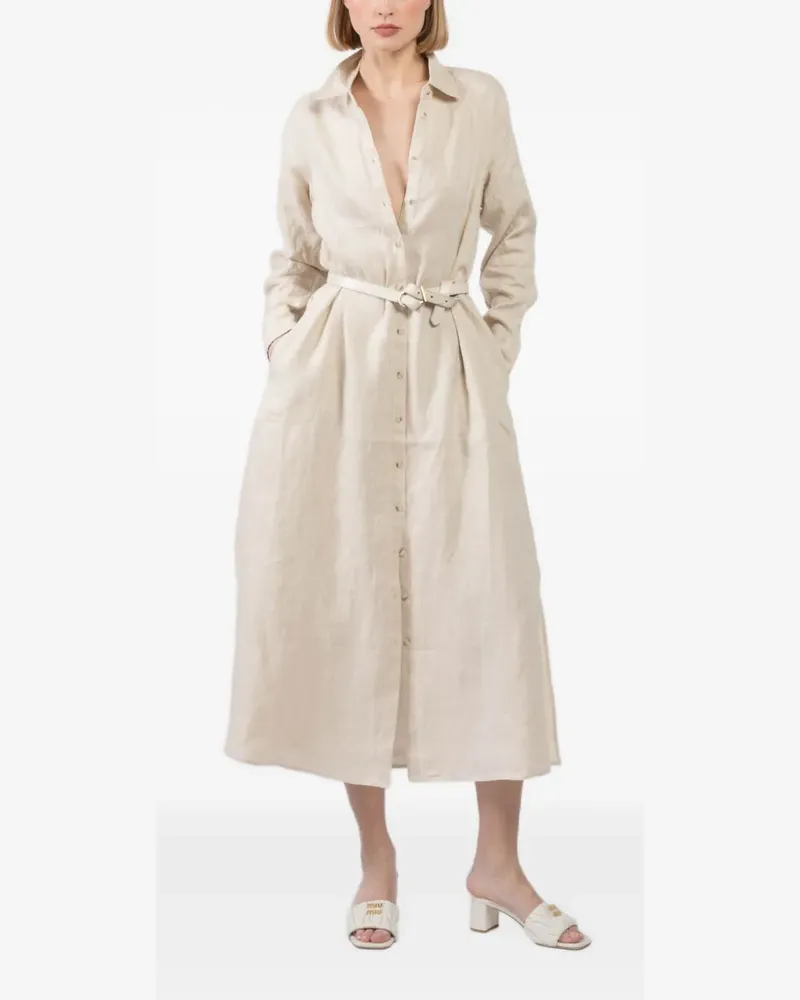 Xírena Midikleid mit Gürtel - Nude Nude