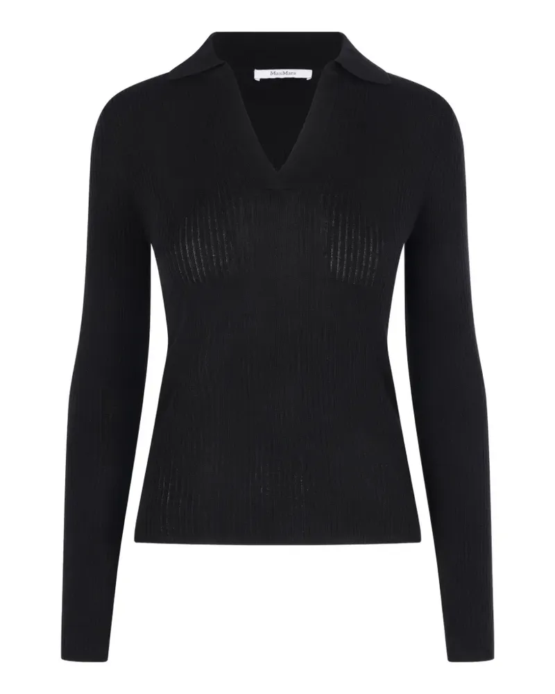 Max Mara Gergo Pullover mit V-Ausschnitt - Schwarz Schwarz