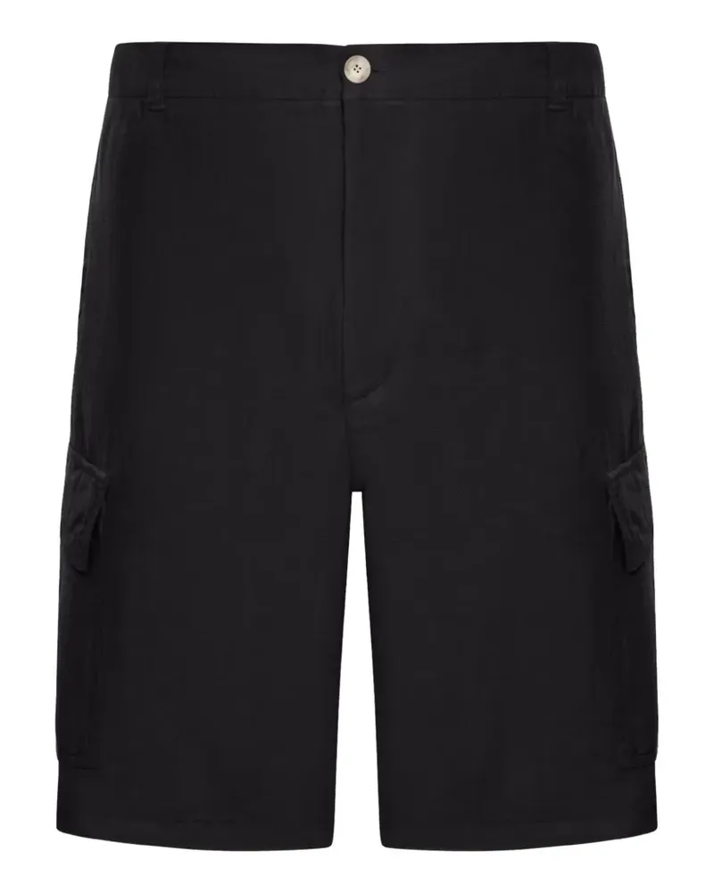 120% Lino linen cargo shorts - Schwarz Schwarz