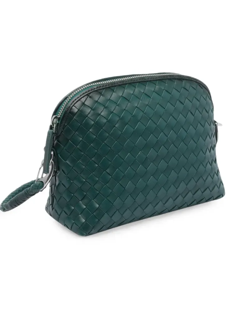 Dragon Diffusion Chunky Fellini woven leather cross-body bag - Grün Grün