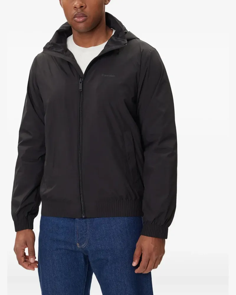 Calvin Klein hooded zip-front jacket - Schwarz Schwarz