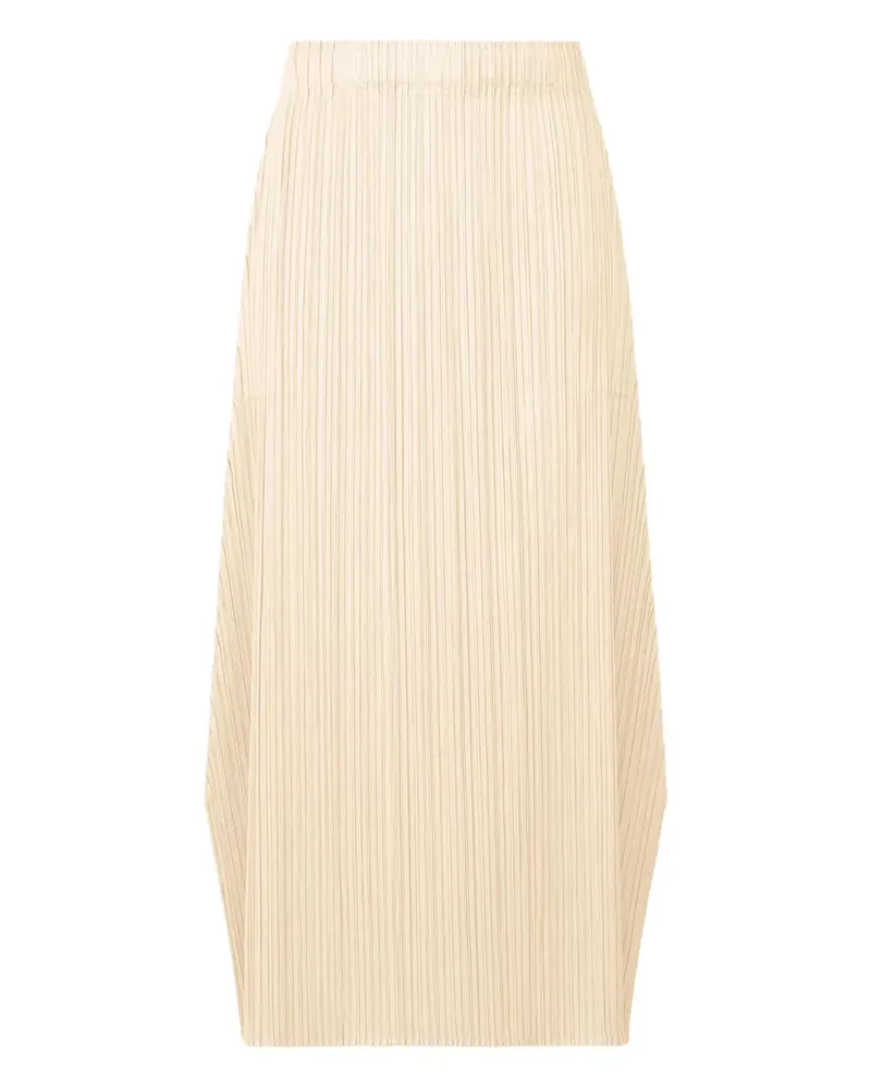 Issey Miyake Midirock mit Falten - Nude Nude
