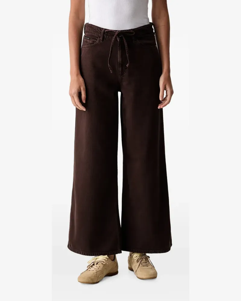 Marc O'Polo drawstring-waist wide-leg jeans - Braun Braun