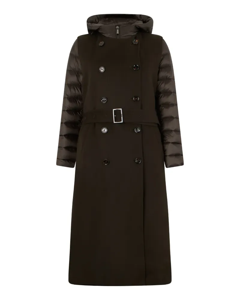MOORER Marta-Cwl quilted-sleeve double-breasted coat - Braun Braun