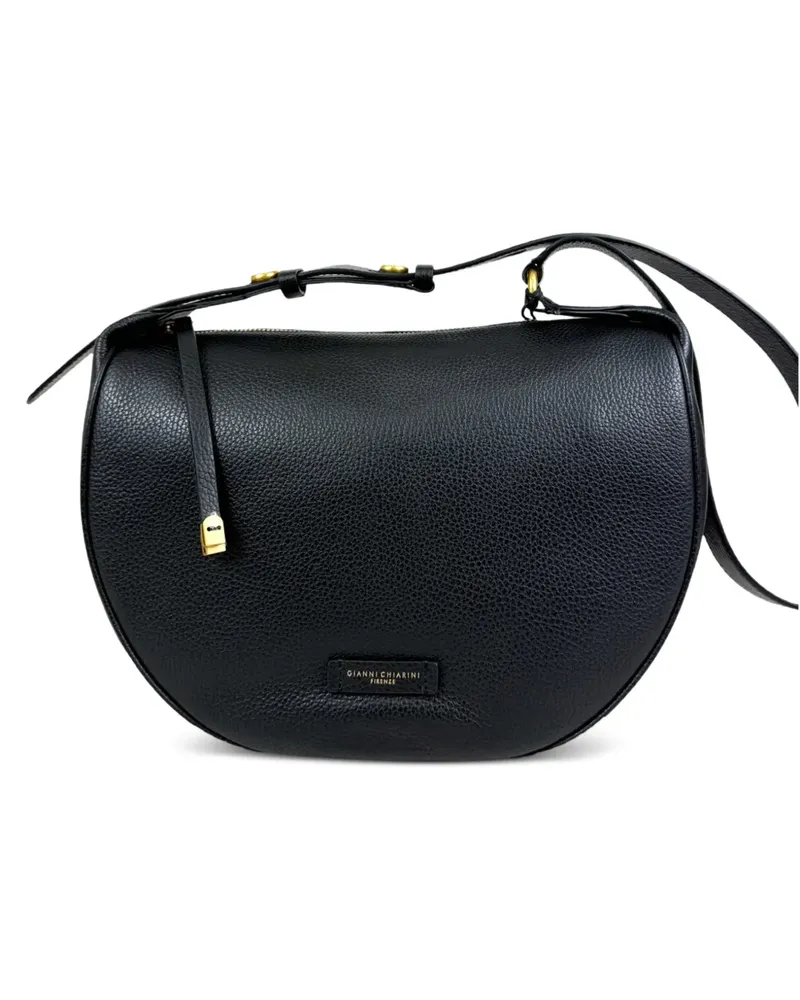 Gianni Chiarini Schultertasche aus gekörntem Leder - Schwarz Schwarz