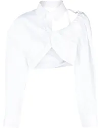 Jacquemus Asymmetrisches Cropped-Hemd Weiß