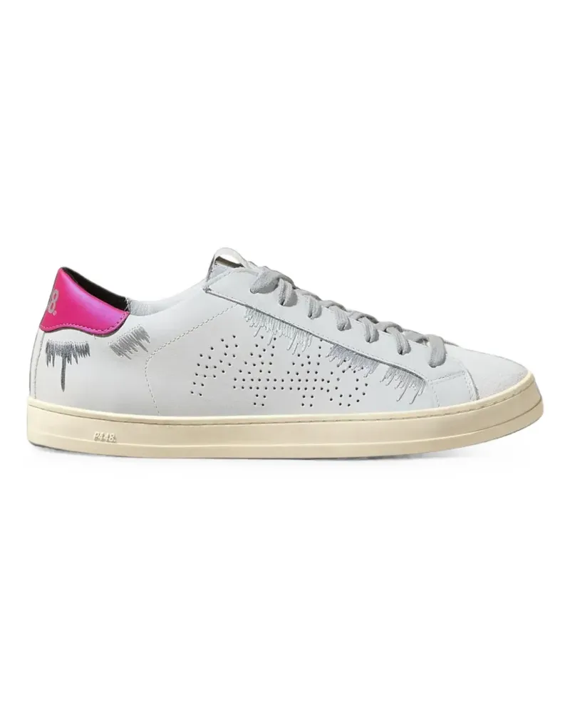 P448 John Sneakers mit Stickerei - Weiß Weiß