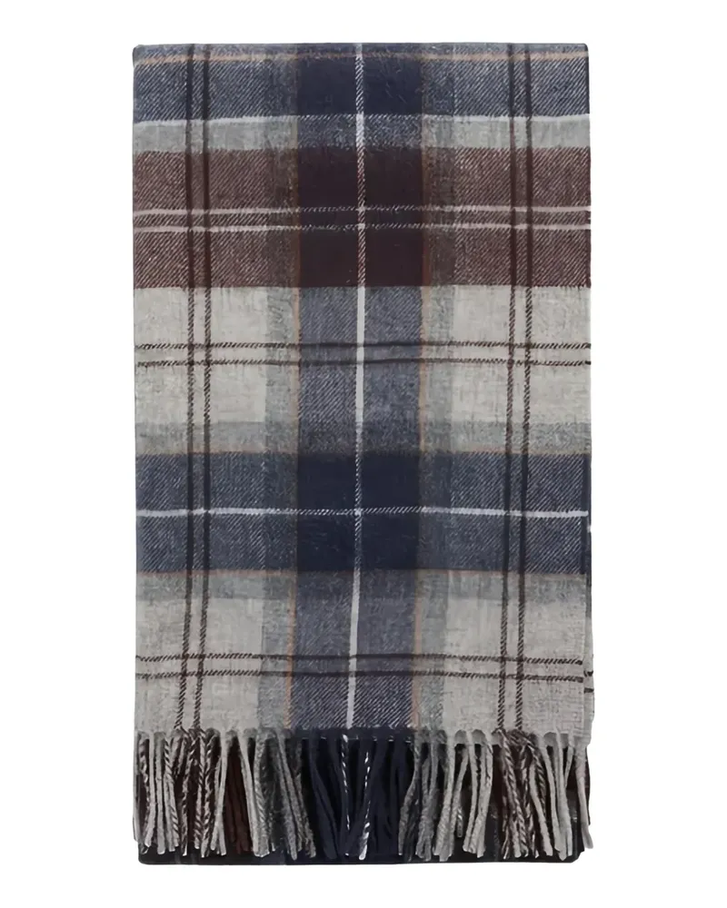 Barbour Karierter Schal mit Fransen - Grau Grau