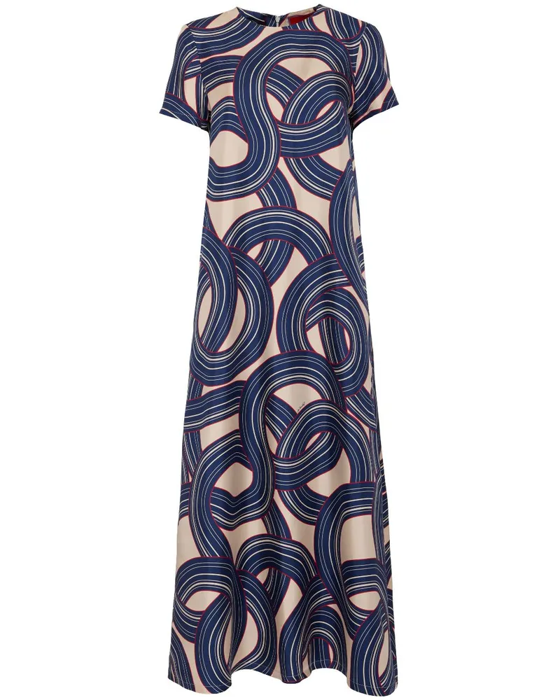 La DoubleJ Swing Maxikleid - Blau Blau