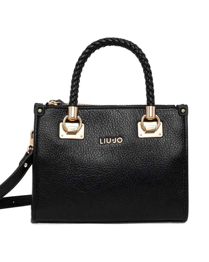 Liu Jo Tote Bag mit Flechtriemen - Schwarz Schwarz
