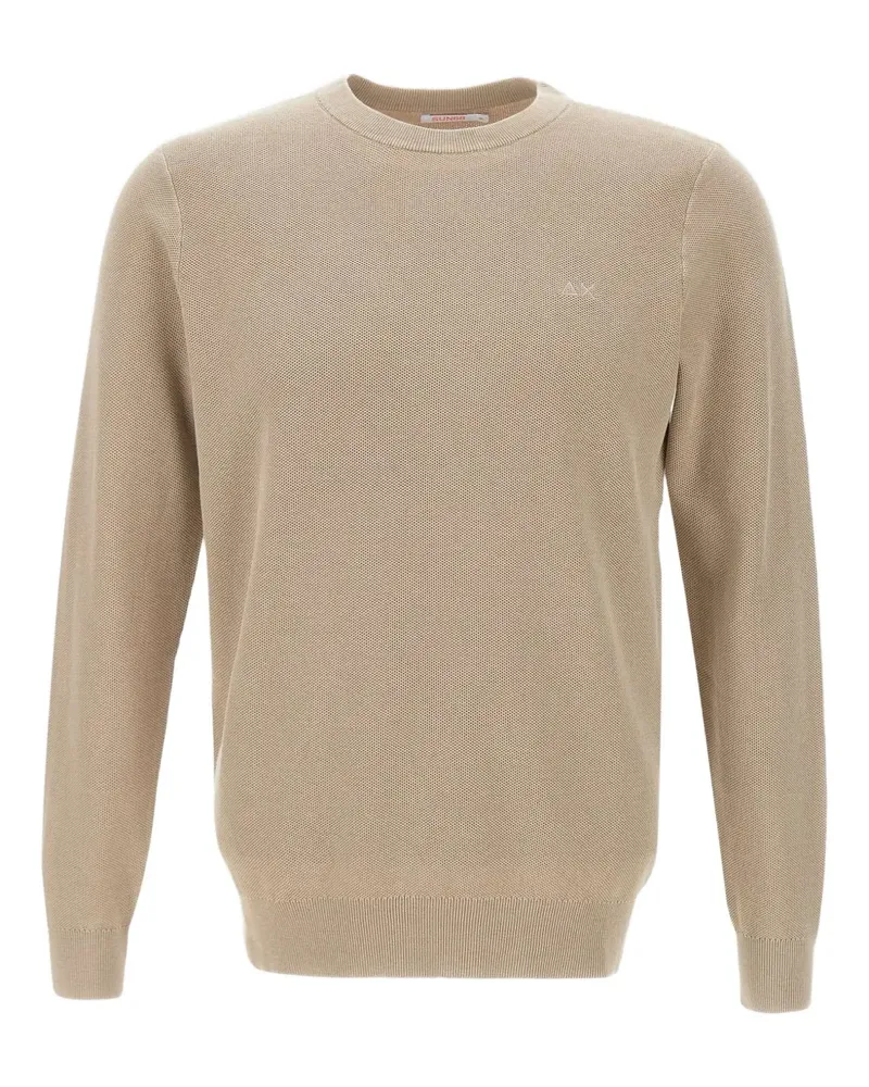 Sun68 Gerippter Pullover - Nude Nude