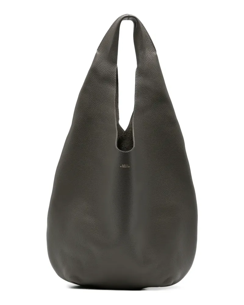 A.P.C. Schultertasche mit Logo-Print - Grau Grau