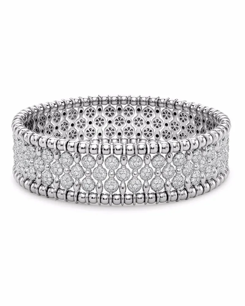 Pragnell 18kt Rotgoldarmband mit einem Diamanten - Silber Silber
