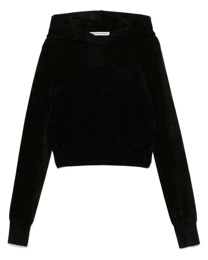 Alexander Wang Cropped-Hoodie - Schwarz Schwarz