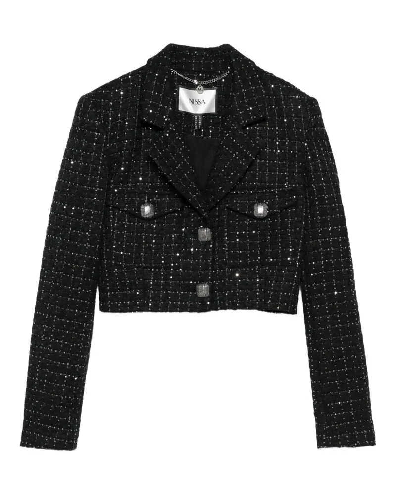 NISSA Jacke mit Pailletten - Schwarz Schwarz
