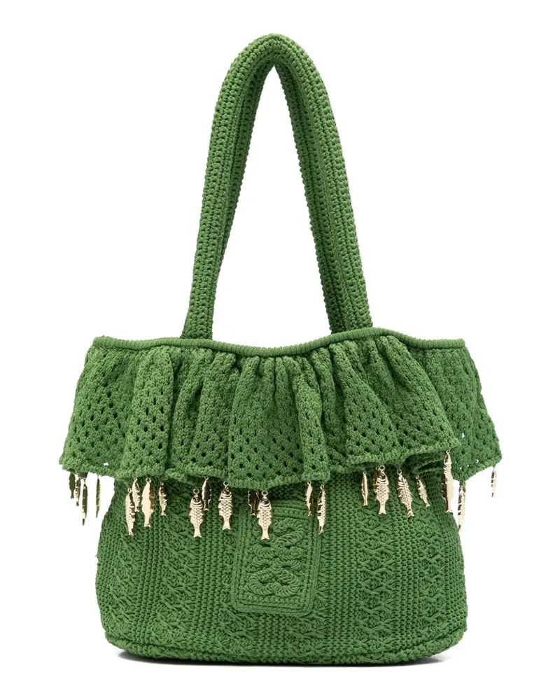 Sandro Gehäkelte Tote Bag - Grün Grün