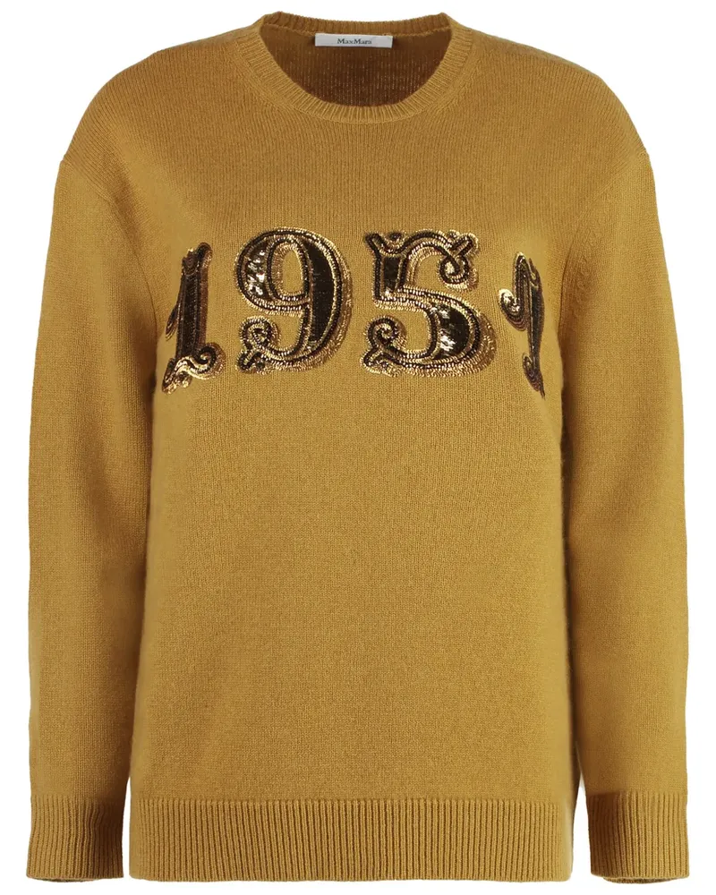 Max Mara Pullover mit Pailletten - Braun Braun