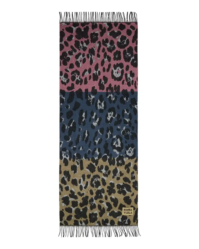BIMBA Y LOLA Schal mit Animal-Print - Blau Blau
