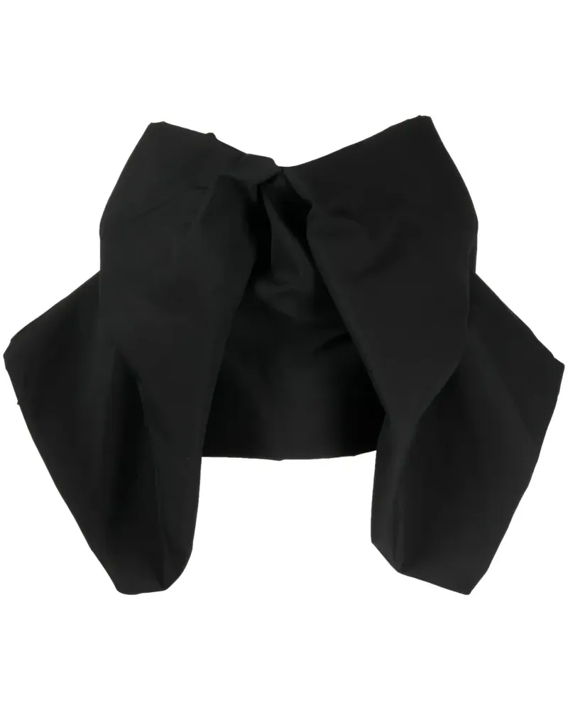 Comme des Garçons Wolljacke im Layering-Look mit 3D-Detail - Schwarz Schwarz